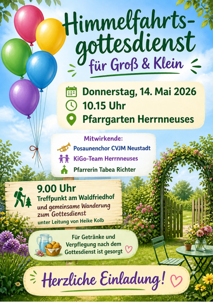 Himmelfahrtsgottesdienst Region Mitte West2026