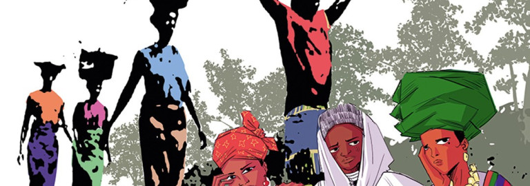 Frauen, die Lasten tragen