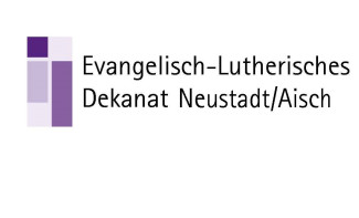 Logo der ELKB in Violett mit Schriftzug evang.-luth. Dekanat Neustadt/Aisch