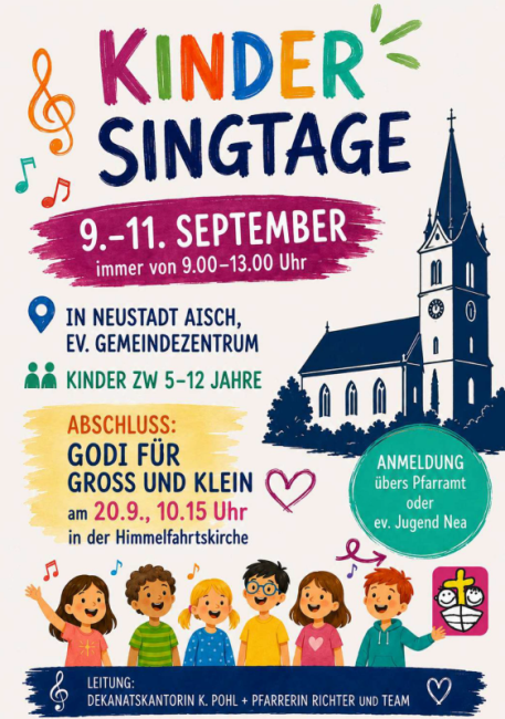 Plakat Kindersingtage